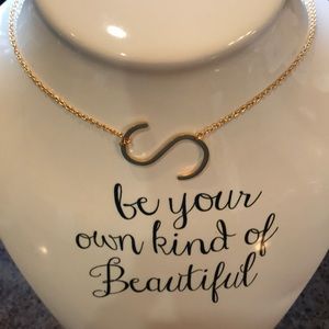 Savvy Cie Initials Statement Gold Plated Necklace
